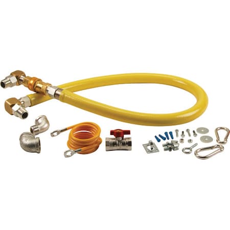 T&S Brass Kit, Gas Hose , 3/4" X 48", T&S HG-4D-48SK